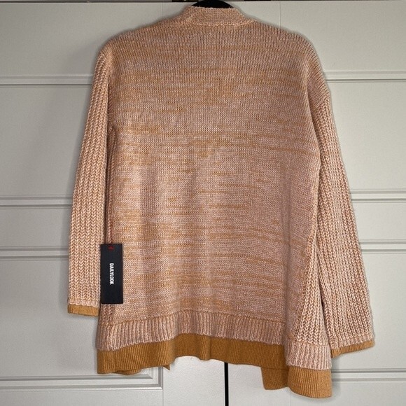 Mystree Open Front Knit Sweater Cardigan Contrast Hem S - Picture 8 of 8